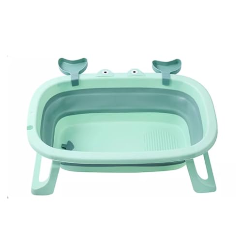 ZHXQRP Zusammenklappbar Hundebadewanne mit Ablaufloch und rutschfeste Textur Tragbares Design Faltbare Badewanne for Welpen Kleine Hunde Katzen(Green) von ZHXQRP