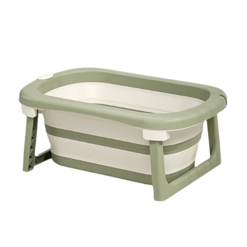ZHXQRP Zusammenklappbare Haustierbadewanne Hundebadewanne tragbare Badewannen aus Kunststoff mit Wasserablassschraube kleine Haustiere for Welpen kleine Hunde Katzen platzsparendes Design(Green) von ZHXQRP