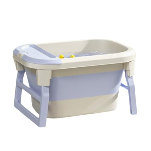 ZHXQRP Zusammenklappbare Haustierbadewanne mit Wasserablaufstopfen tragbare Welpenbadewanne Hundebadewanne aus Kunststoff mit Griff platzsparend for Welpen kleine Hunde und Katzen(Purple) von ZHXQRP