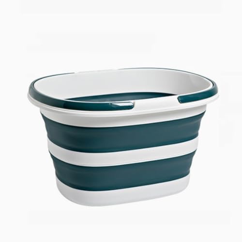 ZHXQRP Zusammenklappbare Mehrzweckbadewanne for Haustiere Hundebadewanne aus Kunststoff tragbare Faltbare Badewanne mit Aufbewahrungs-Organizer for Baden/Duschen(Blue) von ZHXQRP