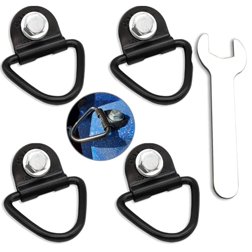 ZHYEEDAA Robustes Spanngurt-Set für Ruffland-Zwinger, 453,6 kg Tragkraft, D-Ring-Kistensicherungsset mit Schrauben und Schraubenschlüssel, einfache Installation für Fahrzeuge, kompatibel mit ZHYEEDAA Robustes Spanngurt-Set für Ruffland-Zwinger, 453,6 kg Tragkraft, D-Ring-Kistensicherungsset mit Schrauben und Schraubenschlüssel, einfache Installation für Fahrzeuge, kompatibel mit von ZHYEEDAA