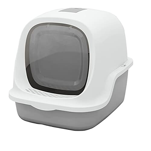 Katzentoilette Große Katzentoilette mit Deckel, Katzentoilette, Haustierschüssel mit Deckel, einfache interne Struktur Katzenstreu Design -49 x 38 x 39 cm - Grau Katzentoilette Große Katzentoilette mit Deckel, Katzentoilette, Haustierschüssel mit Deckel, einfache interne Struktur Katzenstreu Design -49 x 38 x 39 cm - Grau von ZHZXBDGQ