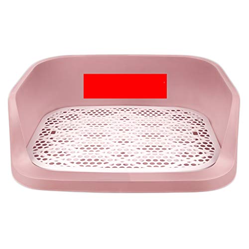 ZHZXBDGQ Hundetoiletten, Hundetrainingstoiletten mit hohem Zaun, Töpfchen für den Innenbereich, kleine Hundetoilette, leicht zu reinigen, Rosa ZHZXBDGQ Hundetoiletten, Hundetrainingstoiletten mit hohem Zaun, Töpfchen für den Innenbereich, kleine Hundetoilette, leicht zu reinigen, Rosa von ZHZXBDGQ