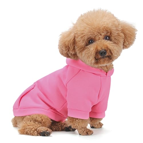 Winter-Hunde-Kapuzenpullover mit Taschen, einfarbiges Sweatshirt aus Polycotton, für kleine, mittelgroße und große Hunde, weiche, warme, gemütliche Haustierkleidung für kaltes Wetter, ideal für Winter-Hunde-Kapuzenpullover mit Taschen, einfarbiges Sweatshirt aus Polycotton, für kleine, mittelgroße und große Hunde, weiche, warme, gemütliche Haustierkleidung für kaltes Wetter, ideal für von ZIAGAOP