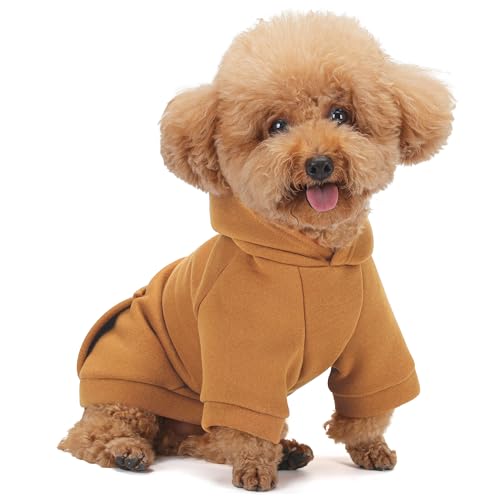 Winter-Hunde-Kapuzenpullover mit Taschen, einfarbiges Sweatshirt aus Polycotton, für kleine, mittelgroße und große Hunde, weiche, warme, gemütliche Haustierkleidung für kaltes Wetter, ideal für Winter-Hunde-Kapuzenpullover mit Taschen, einfarbiges Sweatshirt aus Polycotton, für kleine, mittelgroße und große Hunde, weiche, warme, gemütliche Haustierkleidung für kaltes Wetter, ideal für von ZIAGAOP