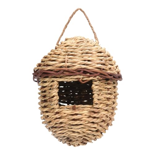 ZICHENXR Kleines Hängendes Vogelhaus Für Draußen Handgewebtes Gras Kolibris Nest Für Garten Unterschlupf Platz Für Finken Vogelversorgung ZICHENXR Kleines Hängendes Vogelhaus Für Draußen Handgewebtes Gras Kolibris Nest Für Garten Unterschlupf Platz Für Finken Vogelversorgung von ZICHENXR