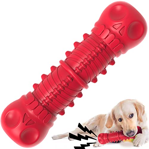 ZIKATON Quietschendes Hundespielzeug für aggressive Kauer, langlebiges Kauspielzeug für große und mittelgroße Hunde, Hundespielzeug, robustes und langlebiges Hundespielzeug mit Naturkautschuk von ZIKATON
