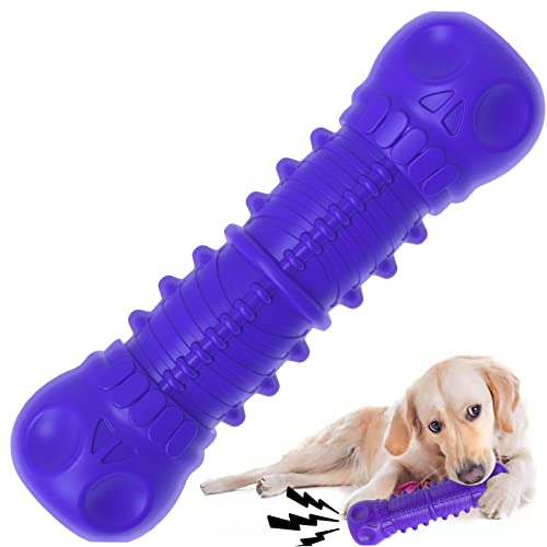 ZIKATON Quietschspielzeug für aggressive Kauer, langlebiges Hunde-Kauspielzeug für große mittelgroße Rassen, robustes langlebiges Hundespielzeug mit Naturkautschuk (lila, für große Hunde) von ZIKATON