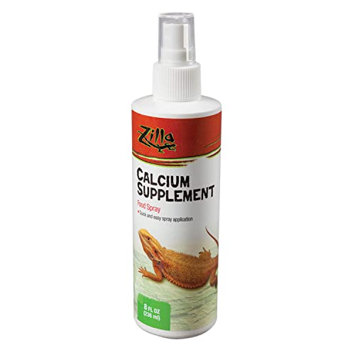 ZILLA Reptile Health Supplies Calcium Nahrungsergänzungsmittel, Spray, 236 ml von ZILLA