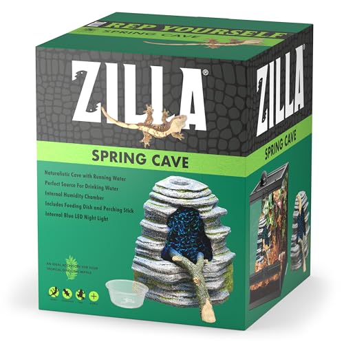 Zilla Frühlingshöhle Dekor mit Blauer LED, Regenkammer, Einheitsgröße, ECOM von ZILLA