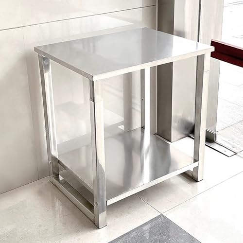 Aquarium Unterschrank 2-Stöckiger Terrassenständer für Terrarienbecken für Die Ecke, Edelstahlrahmen-Reptilienhalterung für Bauernhäuser, Wasserdichter Insektenbeckenschrank für den Innenbereich(50x35 von ZIMGOD