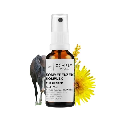 ZIMPLY NATURAL für Pferde, Sommerekzem Spray, pflanzliches Mittel bei Sommerekzem für Ihr Pferd, natürlich, sanft & effektiv, 30 ml von ZIMPLY NATURAL