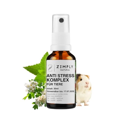 ZIMPLY NATURAL für Tiere, Anti Stress Spray, pflanzliches Mittel bei Stress für Ihr Kaninchen, natürlich, sanft & effektiv, 30 ml von ZIMPLY NATURAL