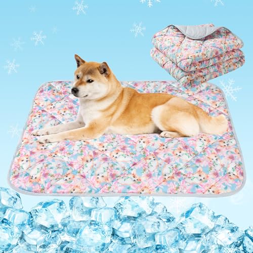 ZINGTERRA Kühlmatte für Hunde, selbstkühlende Eispads, leichte Haustierdecke, Bettbezug, Welpen, Sommer, kühles Tech-Gewebe, waschbare Hunde-Schlafmatte für Zuhause und draußen, hält kühlend für ZINGTERRA Kühlmatte für Hunde, selbstkühlende Eispads, leichte Haustierdecke, Bettbezug, Welpen, Sommer, kühles Tech-Gewebe, waschbare Hunde-Schlafmatte für Zuhause und draußen, hält kühlend für von ZINGTERRA