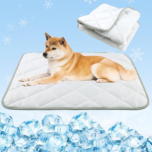 ZINGTERRA Kühlmatte für Hunde, selbstkühlende Eispads, leichte Haustierdecke, Bettbezug, Welpen, Sommer, kühles Tech-Gewebe, waschbare Hunde-Schlafmatte für Zuhause und draußen, hält kühlend für ZINGTERRA Kühlmatte für Hunde, selbstkühlende Eispads, leichte Haustierdecke, Bettbezug, Welpen, Sommer, kühles Tech-Gewebe, waschbare Hunde-Schlafmatte für Zuhause und draußen, hält kühlend für von ZINGTERRA