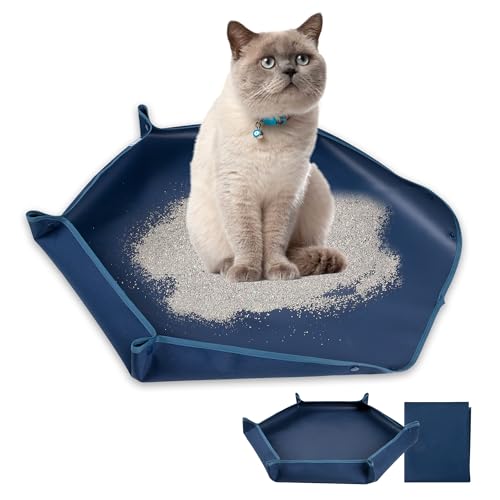 ZINGTERRA Reise-Klo für Katzen, groß, tragbar, faltbar, verstaubar, wasserdicht, Zubehör für Katzen, Kätzchen, drinnen und draußen (ideal für Reisen mit Kätzchen), 75 cm von ZINGTERRA
