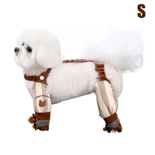 Reflektierende Streifen Pet Spaziergang Ausgehen Hosen Einstellbare Boot Staub-Proof Wasserdicht Bein Pet Tuch Hund Bein c7M5 Volle Schutz von ZIRYXQ
