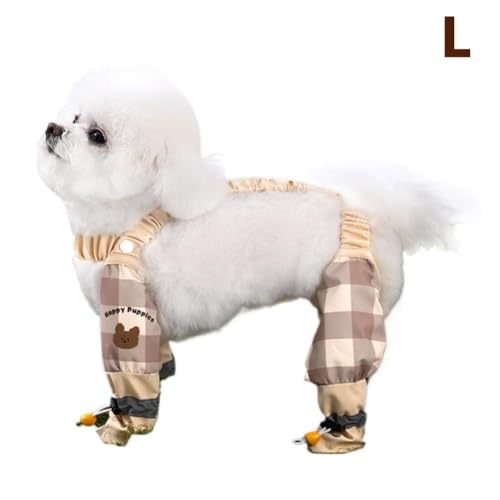 Staubdichte Hundehose für den enbereich im Frühling und Sommer, wasserdichte Hundestiefel, Regenstiefel mit für Outdoor-Aktivitäten Hosenträger Kleiner Hunde von ZIRYXQ