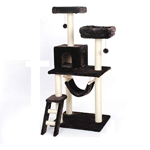 Katzen-Kletterbaum, Katzen-Kätzchen-Kratzbaum mit Seil und Hängematte, kratzt Bettbaum, Kletterspielzeug, Aktivitätszentrum, Haustiere, Spielturm, Haus, Zuhause, dekorative Möbel, Katzenbaum, Katzen-Kletterbaum, Katzen-Kätzchen-Kratzbaum mit Seil und Hängematte, kratzt Bettbaum, Kletterspielzeug, Aktivitätszentrum, Haustiere, Spielturm, Haus, Zuhause, dekorative Möbel, Katzenbaum, von ZITTRO