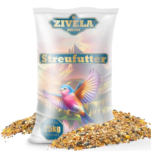 25kg Streufutter | Vogelfutter wildvögel ganzjährig | Vogelfutter Wildvogelfutter 4 Jahreszeiten Premium Mischung | Streufutter für Wildvögel 25kg 25kg Streufutter | Vogelfutter wildvögel ganzjährig | Vogelfutter Wildvogelfutter 4 Jahreszeiten Premium Mischung | Streufutter für Wildvögel 25kg von ZIVELA