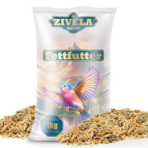 Fettfutter für Wildvögel 1 kg | Fettfutter 1kg | Fettfutter Ganzjahres Wildvogelfutter Mischfutter Streufutter 1 kg Fettfutter für Wildvögel 1 kg | Fettfutter 1kg | Fettfutter Ganzjahres Wildvogelfutter Mischfutter Streufutter 1 kg von ZIVELA