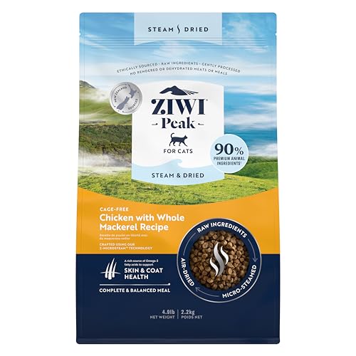 ZIWI Peak Steam & Getrocknetes Käfigfreies Huhn mit ganzer Makrele, 2,2 kg – Natürliches, proteinreiches Katzenfutter trocken, rohe Alternative & getreidefreies komplettes Trockenfutter für Katzen ZIWI Peak Steam & Getrocknetes Käfigfreies Huhn mit ganzer Makrele, 2,2 kg – Natürliches, proteinreiches Katzenfutter trocken, rohe Alternative & getreidefreies komplettes Trockenfutter für Katzen von ZIWI