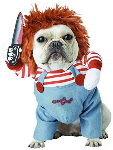 Hundekostüm Neuheit lustig Haustiere Party Cosplay Bekleidung Haustier-Kleidung Geeignet für große und mittlere Welpen (M) von ZIYUEZIKUN