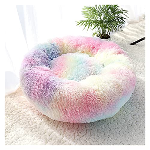 Hundebett Haustier Hund Bett Warme Fleece Runde Hund Kennel Haus Lange Plüsch Winter Haustiere Hundebetten for mittelgroße große Hunde Katzen Weiche Sofa Kissenüten (Color : Colorful, Size : Diamete Hundebett Haustier Hund Bett Warme Fleece Runde Hund Kennel Haus Lange Plüsch Winter Haustiere Hundebetten for mittelgroße große Hunde Katzen Weiche Sofa Kissenüten (Color : Colorful, Size : Diamete von ZJCNHY