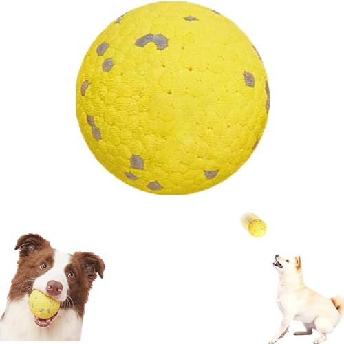 ZJHESXV Unzerstörbarer Hundeball, Hundeball-Spielzeug für Aggressive Kauer – Hochspringendes, strapazierfähiges, leichtes Material, Hundebälle, Bissfestes Haustierballspielzeug B von ZJHESXV