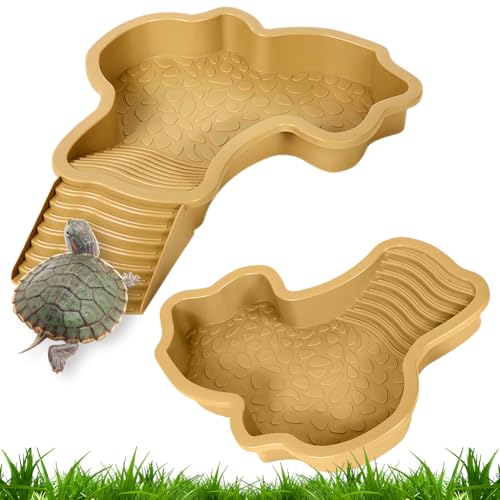 2 Stück Schildkröten Wasserbecken,Wasserschale Mit Rampe Für Schildkrötenteich,Reptilien Wasserschale,Schildkröten Badeschale Für Nahrung Und Wasser,Für Schildkröte Gecko Schlangenschildkröte (Gelb) 2 Stück Schildkröten Wasserbecken,Wasserschale Mit Rampe Für Schildkrötenteich,Reptilien Wasserschale,Schildkröten Badeschale Für Nahrung Und Wasser,Für Schildkröte Gecko Schlangenschildkröte (Gelb) von ZJILIXIA