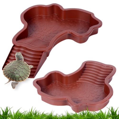 2 Stück Schildkröten Wasserbecken,Wasserschale Mit Rampe Für Schildkrötenteich,Reptilien Wasserschale,Schildkröten Badeschale Für Nahrung Und Wasser,Für Schildkröte Gecko Schlangenschildkröte (Rot) 2 Stück Schildkröten Wasserbecken,Wasserschale Mit Rampe Für Schildkrötenteich,Reptilien Wasserschale,Schildkröten Badeschale Für Nahrung Und Wasser,Für Schildkröte Gecko Schlangenschildkröte (Rot) von ZJILIXIA