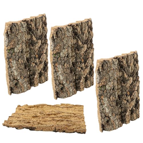 4 Stück Reptilienrinde Dekor Holz, natürliche Korkrinde Rohrdekoration, Holzrinde Terrarium für Reptilien, zufällige Form, zufällige Größe von ZJIVQO