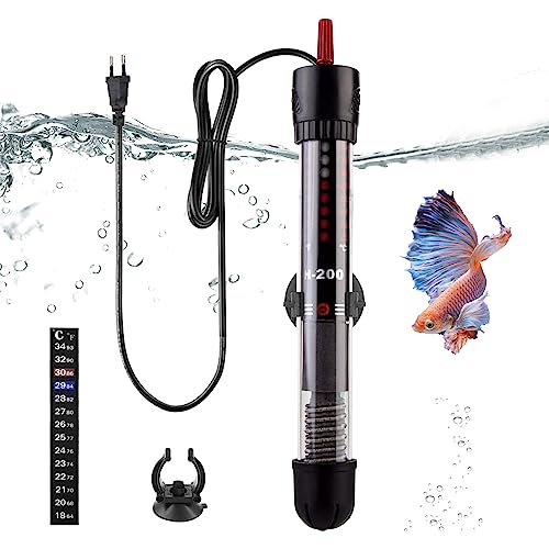 ZJRung Aquarium Heizung 50W Aquarium Heizstab Einstellbar mit Saugnäpfen Temperatur Einstellbare Aquarium Heizer für Fischtanks und Aquarium von ZJRung