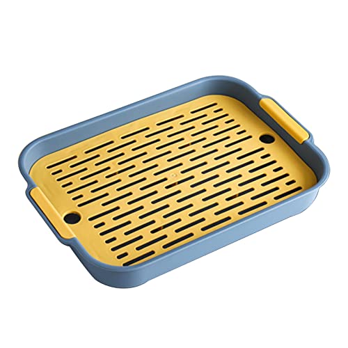Kaninchen Katzentoilette, Kleintier Ecktoilette, Töpfchentrainer, Kaninchenkäfig Toilette für Kaninchen, Katzen, Meerschweinchen (Groß Blau) von ZJT