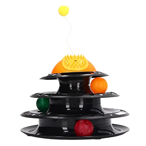 Cat Ball, Cat Ball Tower 3 Level Plattenspieler Katzenspieltiere Katze Spielzeug Roller Katzenspielzeug für Innenkatzen Interaktiver Kätzchen Spaß Mentales Körperliches Training Puzzle Kätzchen Cat Ball, Cat Ball Tower 3 Level Plattenspieler Katzenspieltiere Katze Spielzeug Roller Katzenspielzeug für Innenkatzen Interaktiver Kätzchen Spaß Mentales Körperliches Training Puzzle Kätzchen von ZJchao