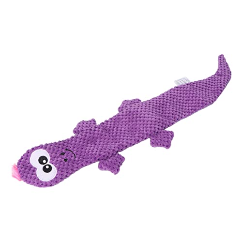 Echsenspielzeug, Kauentiere Spielzeug Hundespielzeug für Aggressive Kauen -Zähne Schleifen Trainieren Plüsch Hundekau -Spielzeug Hundespielzeug für Kleine Mittelgroße Haustiere Hunde (Purple) von ZJchao