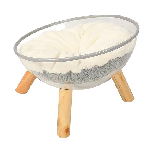 Flauschiges Katzenbett, Welpenbett für Hunde, Durchsichtiges Kapsel-Katzenbett, Stabil, Sicher, Langlebig, Stilvolles, Erhöhtes, Transparentes Holz-Katzenbett mit Kissen, Flauschiges Katzenbett, Welpenbett für Hunde, Durchsichtiges Kapsel-Katzenbett, Stabil, Sicher, Langlebig, Stilvolles, Erhöhtes, Transparentes Holz-Katzenbett mit Kissen, von ZJchao