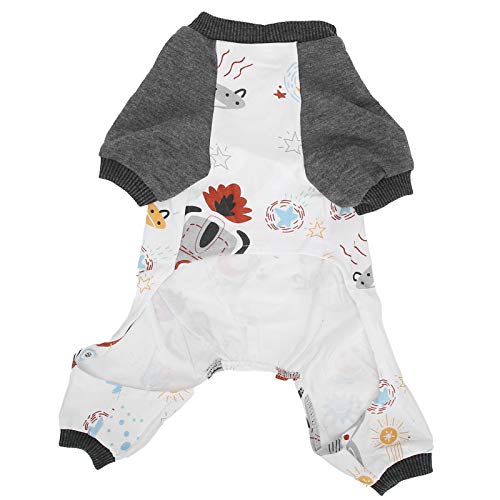 ZJchao Hundepyjamas Hundestöne - Süße Hundekleidung für Hunde und Katzen, Polyester Raumschiff Muster, Jammies Outfit für Kleine und Mittelgroße (M) von ZJchao