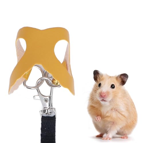 Kleintierleinen, Kleintiergeschirr, Hamstergeschirr Seil, Haustier Hamstergeschirr und Leine Set, Weich Leicht zu Tragen Gehgeschirr Weste und Leine Set mit Glöckchen für Spaziergänge Im Kleintierleinen, Kleintiergeschirr, Hamstergeschirr Seil, Haustier Hamstergeschirr und Leine Set, Weich Leicht zu Tragen Gehgeschirr Weste und Leine Set mit Glöckchen für Spaziergänge Im von ZJchao