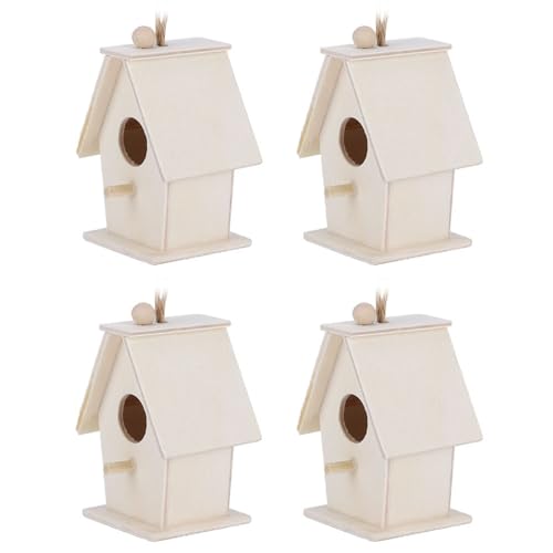 Hölzerne Vogelhäuser Zum Malen, Vogelhaus Holzkiste 4pcs Unvollendete Hängevogelhaus Im Freien Nistkisten für Garten Hof Dekoration, 2.6x1.6x2,0in Hölzerne Vogelhäuser Zum Malen, Vogelhaus Holzkiste 4pcs Unvollendete Hängevogelhaus Im Freien Nistkisten für Garten Hof Dekoration, 2.6x1.6x2,0in von ZJchao