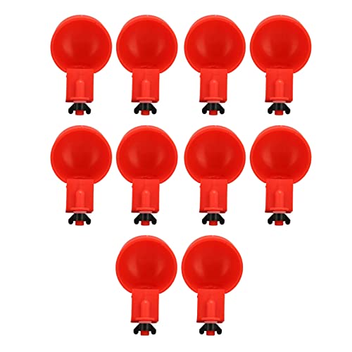 Hühnerwasserer, 10pcs T -Shirt -Fitements Geflügel Wasserer Hühnerwasserbecher Automatische Hühnerwasserbecher Geflügel Wasserer für Ente, Küken, Gänse, Truthahn, Hasen und Vogel von ZJchao