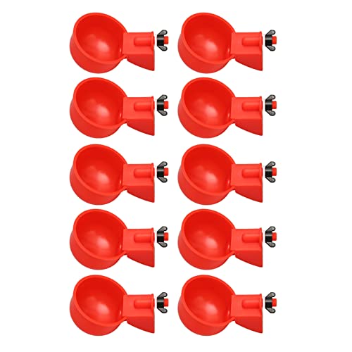 Hühnerwasserer, Hühnerfutter 10pcs T -Shirt -Fitnes Geflügel Wasserer Hähnchen Wasserfutterautomatische Hühnerwasserbecher für Ente, Küken, Gänse, Truthahn, Hasen und Vogel Hühnerwasserer, Hühnerfutter 10pcs T -Shirt -Fitnes Geflügel Wasserer Hähnchen Wasserfutterautomatische Hühnerwasserbecher für Ente, Küken, Gänse, Truthahn, Hasen und Vogel von ZJchao