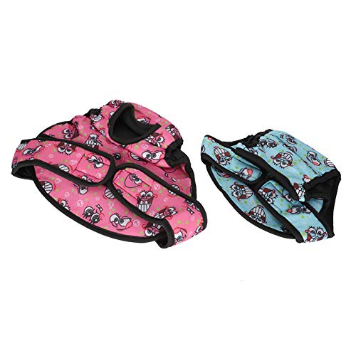 Hund Windeln Weiblich, 2pcs Hundetier Haustier Unterwäsche Hipies Shorts Waschable Hundewindeln Weiblich Weiche Atmungsbezogene Hundehöfe Physiologische Hosen Weibliche Hund Windeln für Kleine (M) von ZJchao