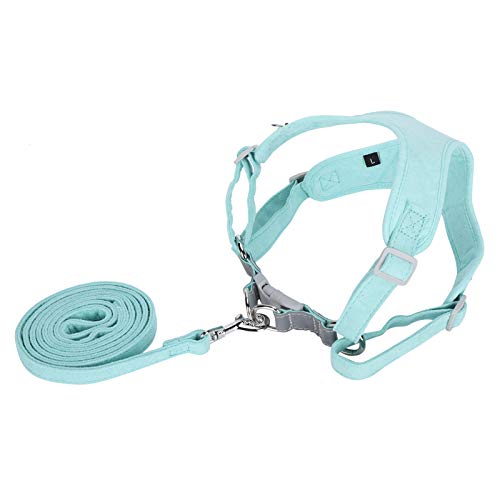 Hundekabelbaum, Hundeweste Kabelbaum Einstellbarer Weste Reflexionskarnitypen -Atemgürtel Haustierkabelbaum Traktionsseil Kit Kein Zug Hundegier für Große Hunde für Kleine, Mittlere Hunde (M) von ZJchao