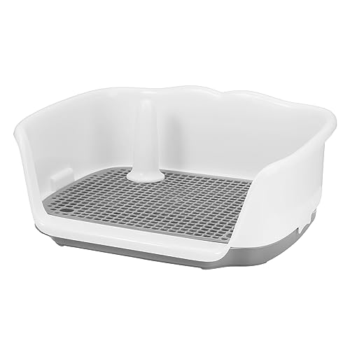 Hundetoilette, Haustier-Hunde-PIPI-Pad-Halter, Zubehör für Kleine, Automatische Teddy-Hundeurin-KOT-Töpfchen-Trainingspads für Kleine, Mittelgroße und Große Hunde (Grey) von ZJchao