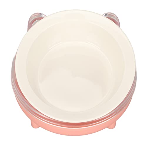 Katzenfutterschale, Keramikzier Tierschale Erhöhte Katzenschalen mit Geneigter Ständerkatze für Kleine Hund, Fettgesichtskatze, Kätzchen, Mikrowelle und Spülmaschine Sicherheit (PINK) von ZJchao
