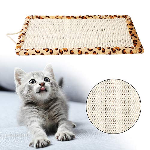 Katzenkratzer, Sisal Cat Croboker Hanging Cats Kratzer -Hänge Katzenkratzer Katze Kratzer Sisal Plüschmatte mit Hängenden Seil für Kitty Good Benacho (Leopardenfarbe) von ZJchao