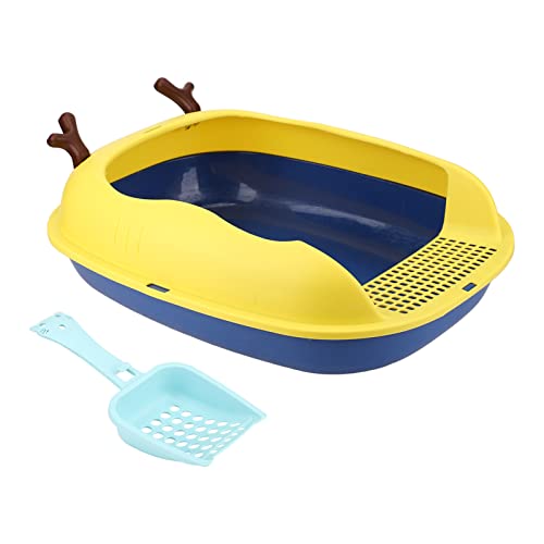 Kitty -Katzentoilette, Offener Kätzchen -Katzentoilette mit Hoher Seite Halb Geschlossener Kätzchen Toilette mit Müll, Siebenschaufel Katze für für Hamster Kleine Hunde von ZJchao