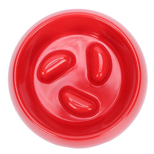 Langsame Feeder Hundeschalen, Interaktive Puzzle Schüssel Katzenpuzzle Futtermittel Futtermittelbehälter Aufblähs Stopp Maze -Gerichte Hunde Slow Feeder Schüssel für Kleine und Mittlere Hunde (Rot) von ZJchao