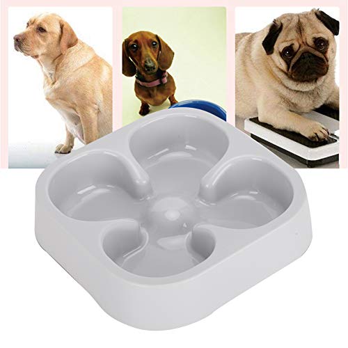 Langsame Wasserschale für Hunde, Langsame Feeder Hund Bowls Katze Langsam Feeder Labyrinth Hundefutter (Vierblattklee Grau) von ZJchao